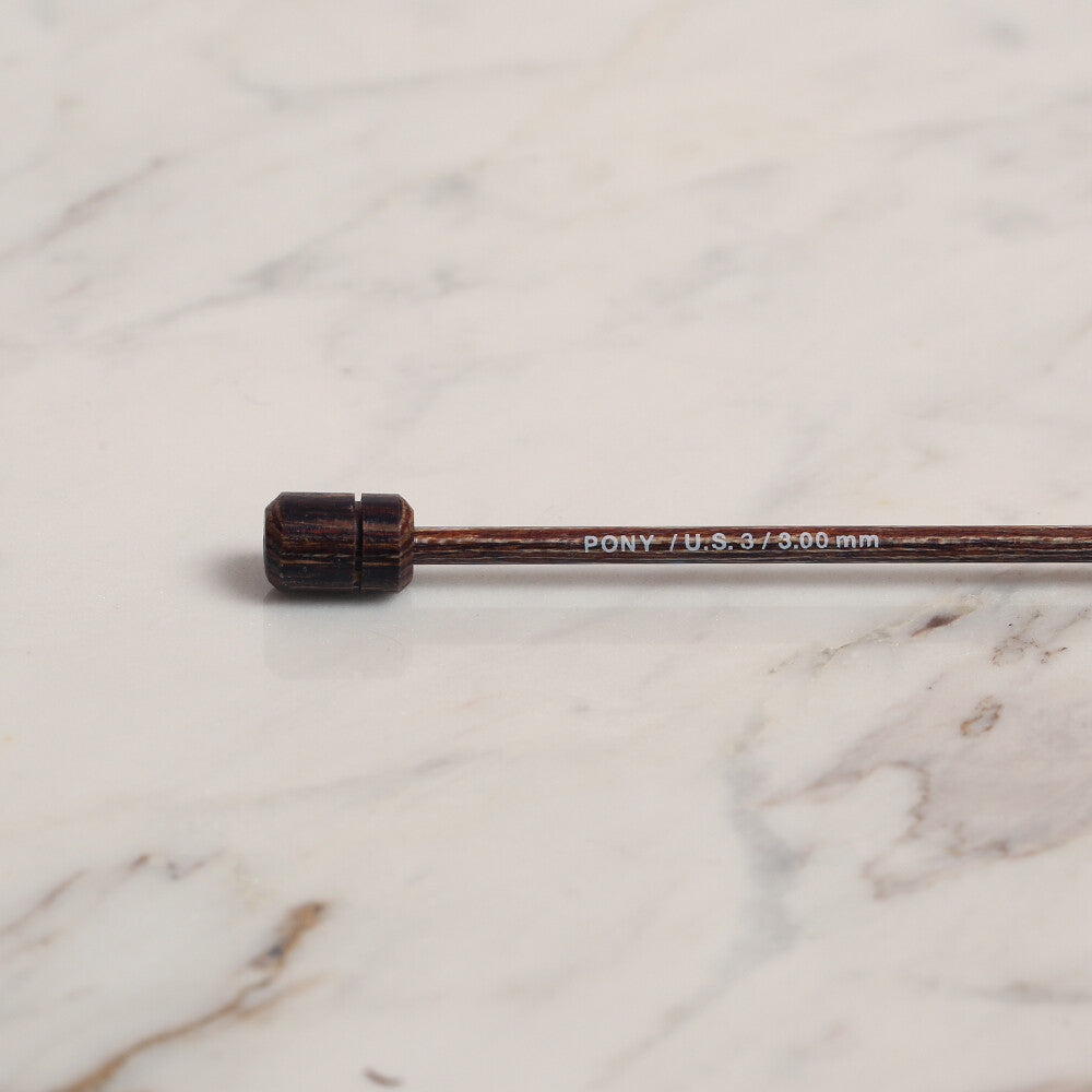 Pony Perfect 3 mm 40 cm Wooden Knitting Needle - 42005