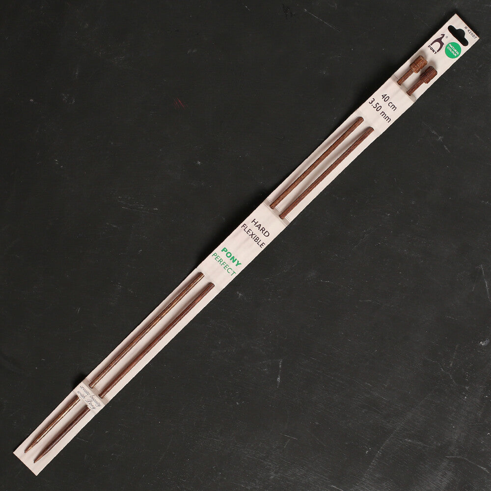 Pony Perfect 3.5 mm 40 cm Wooden Knitting Needle - 42007