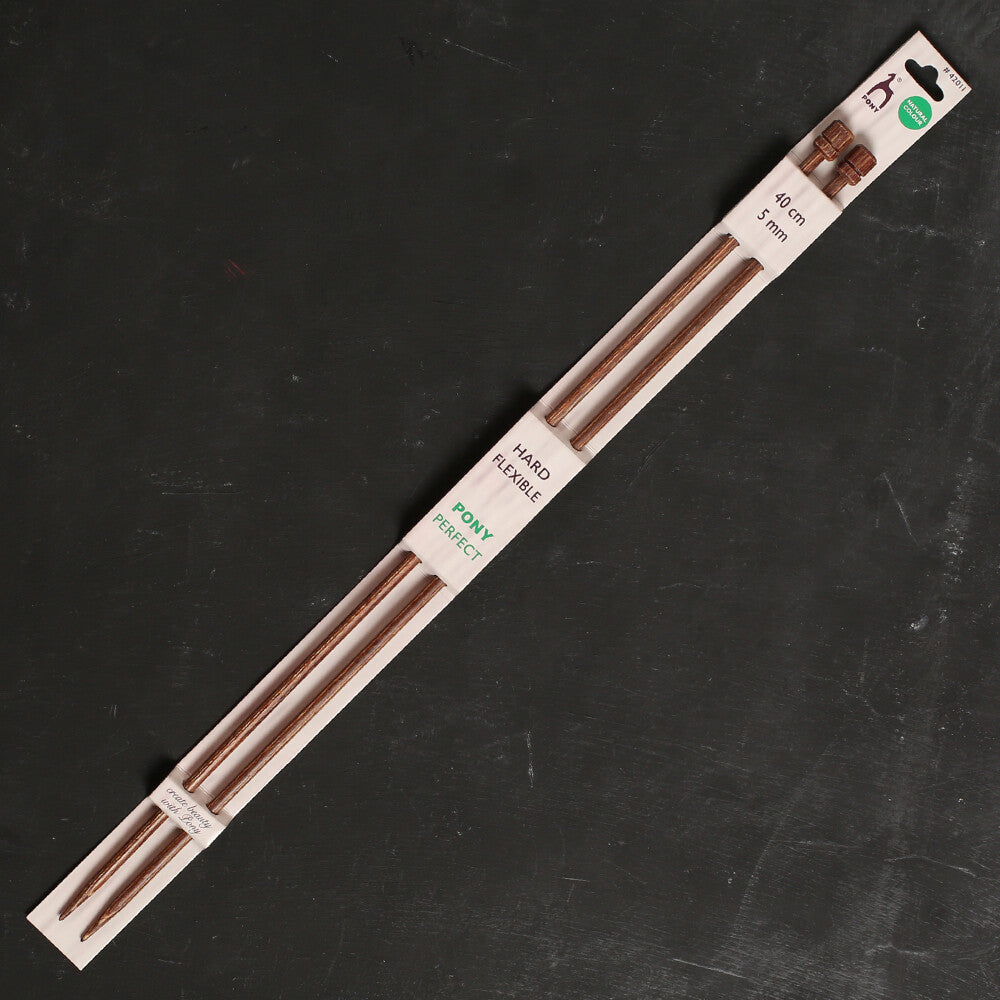 Pony Perfect 5 mm 40 cm Wooden Knitting Needle - 42011