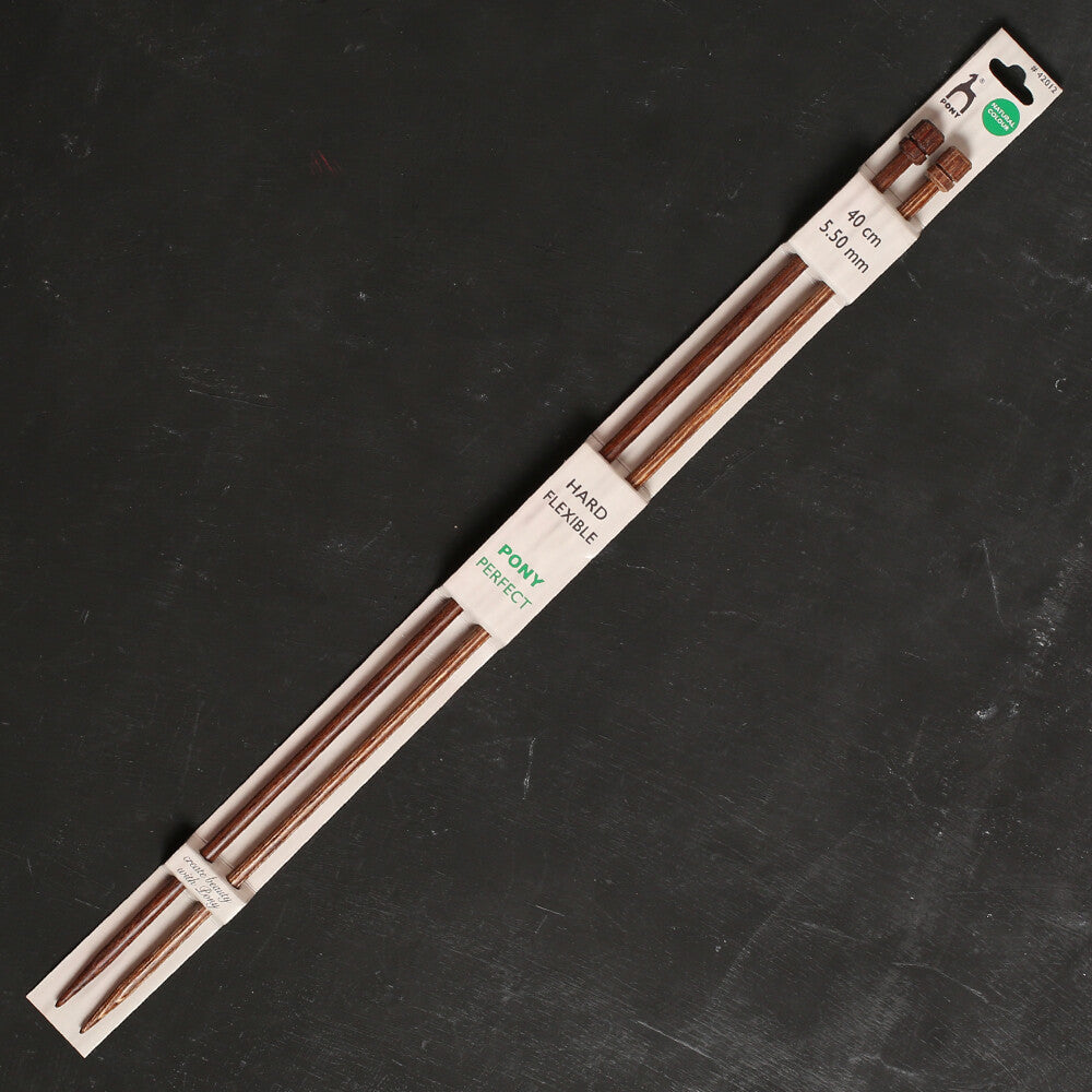 Pony Perfect 5.5 mm 40 cm Wooden Knitting Needle - 42012
