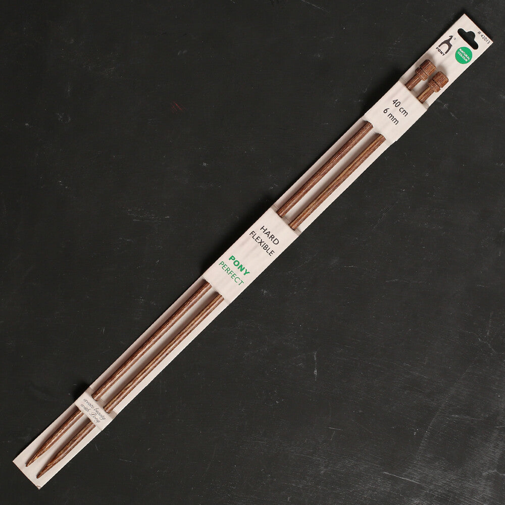 Pony Perfect 6 mm 40 cm Wooden Knitting Needle - 42013
