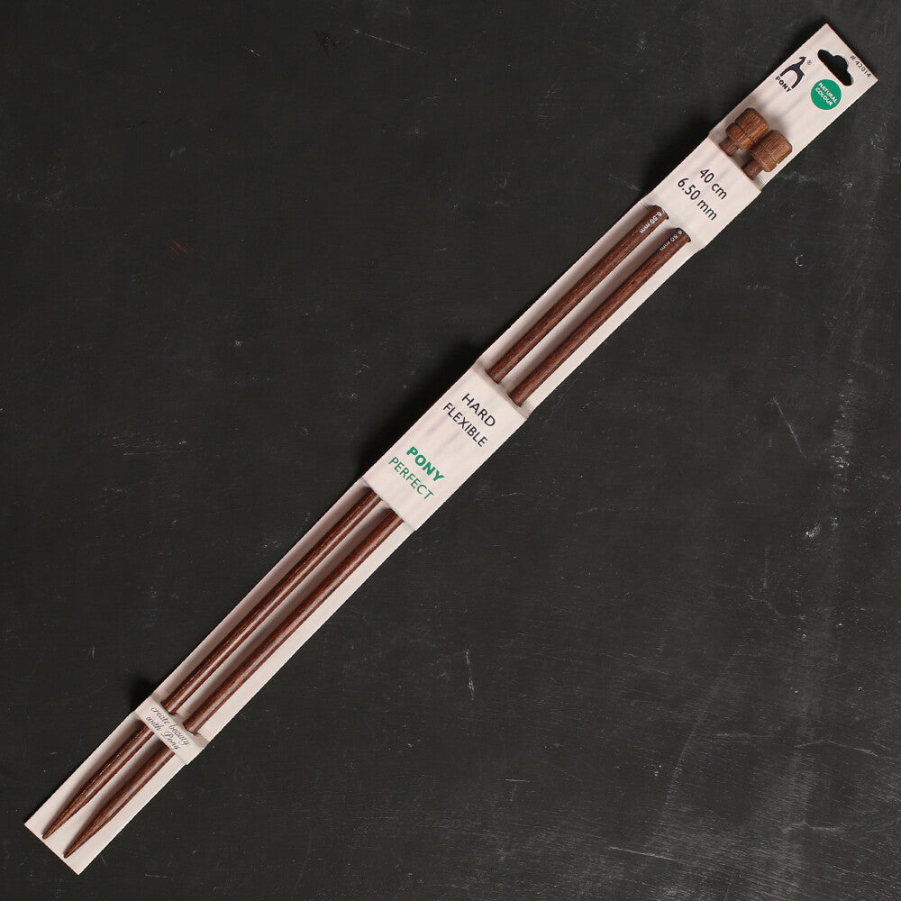 Pony Perfect 6.5 mm 40 cm Wooden Knitting Needle - 42014