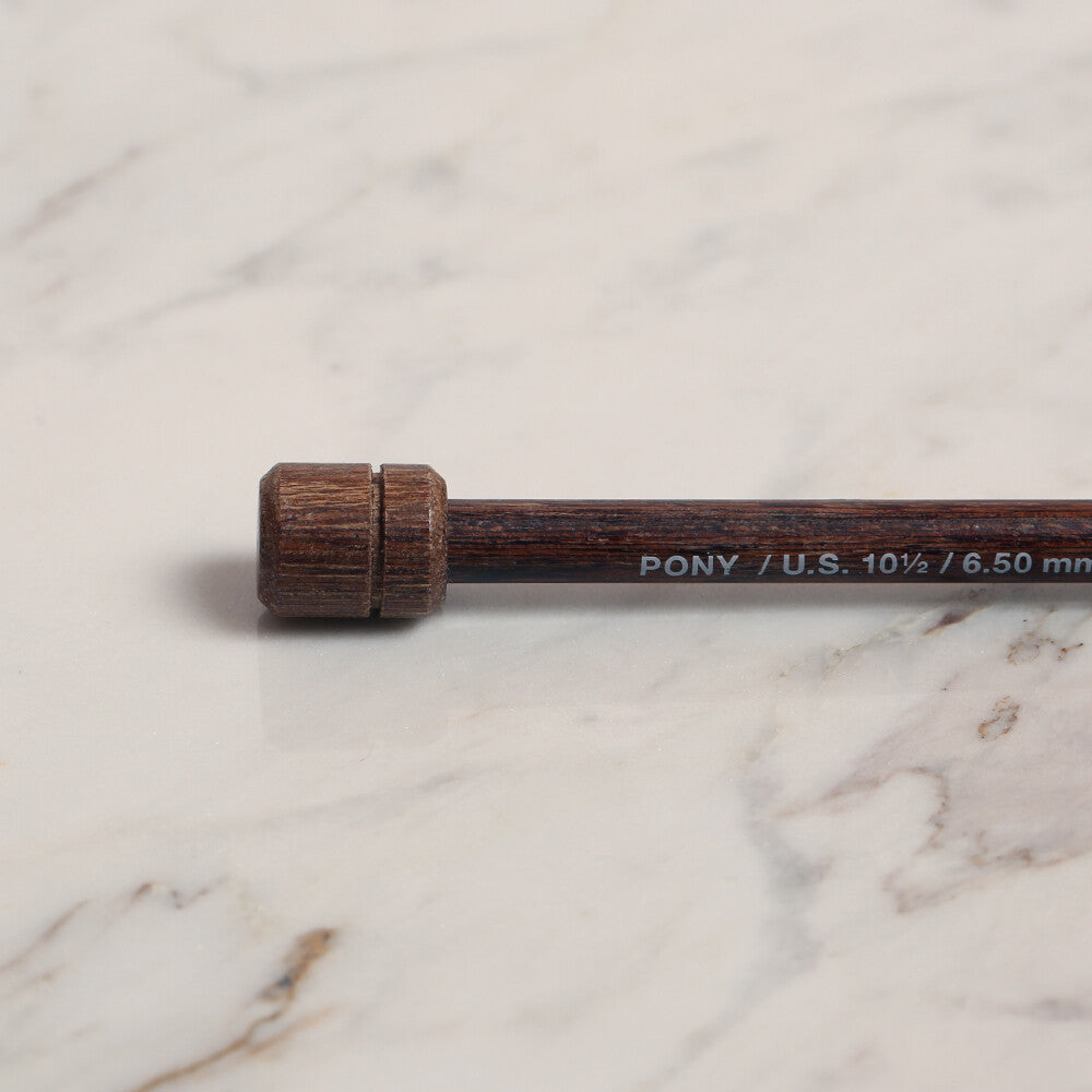Pony Perfect 6.5 mm 40 cm Wooden Knitting Needle - 42014