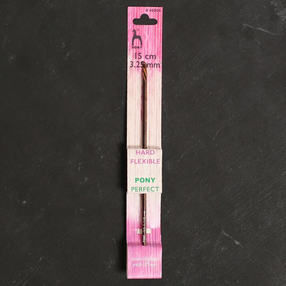 Pony Perfect 3.25 mm 15 cm Wooden Crochet Hook - 46006