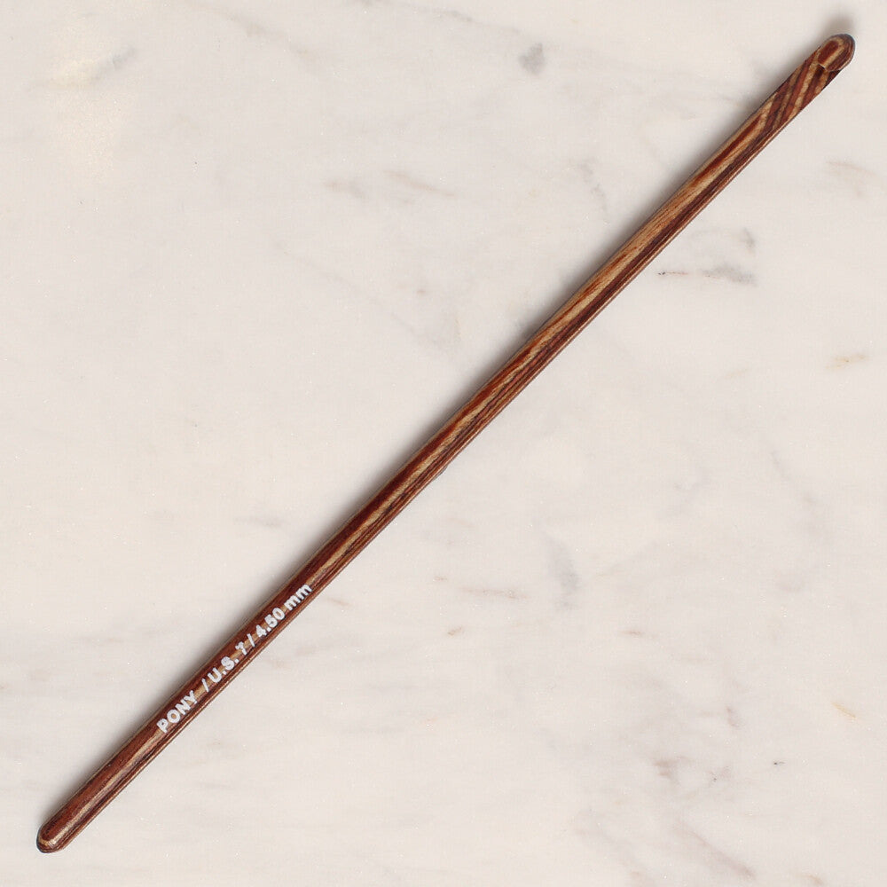 Pony Perfect 4.5 mm 15 cm Wooden Crochet Hook - 46010