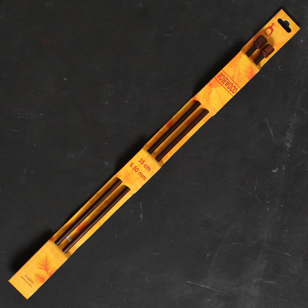 Pony Rosewood 5.5 mm 35 cm Rosewood Knitting Needles, 33812