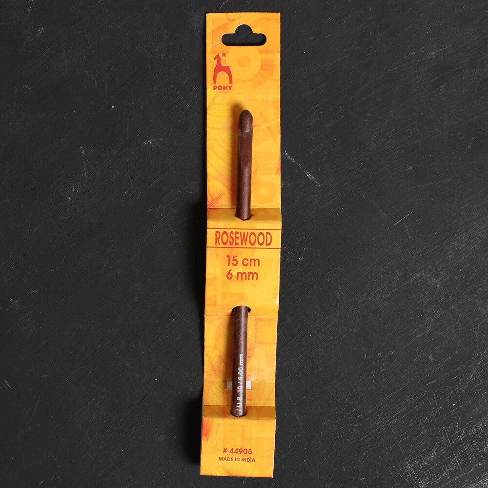 Pony Rosewood 6 mm 15 cm Rosewood Crochet Hook - 44905