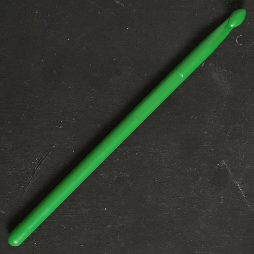 Pony Colour 7 mm 15 cm Plastic Crochet Hook, Green - 44365