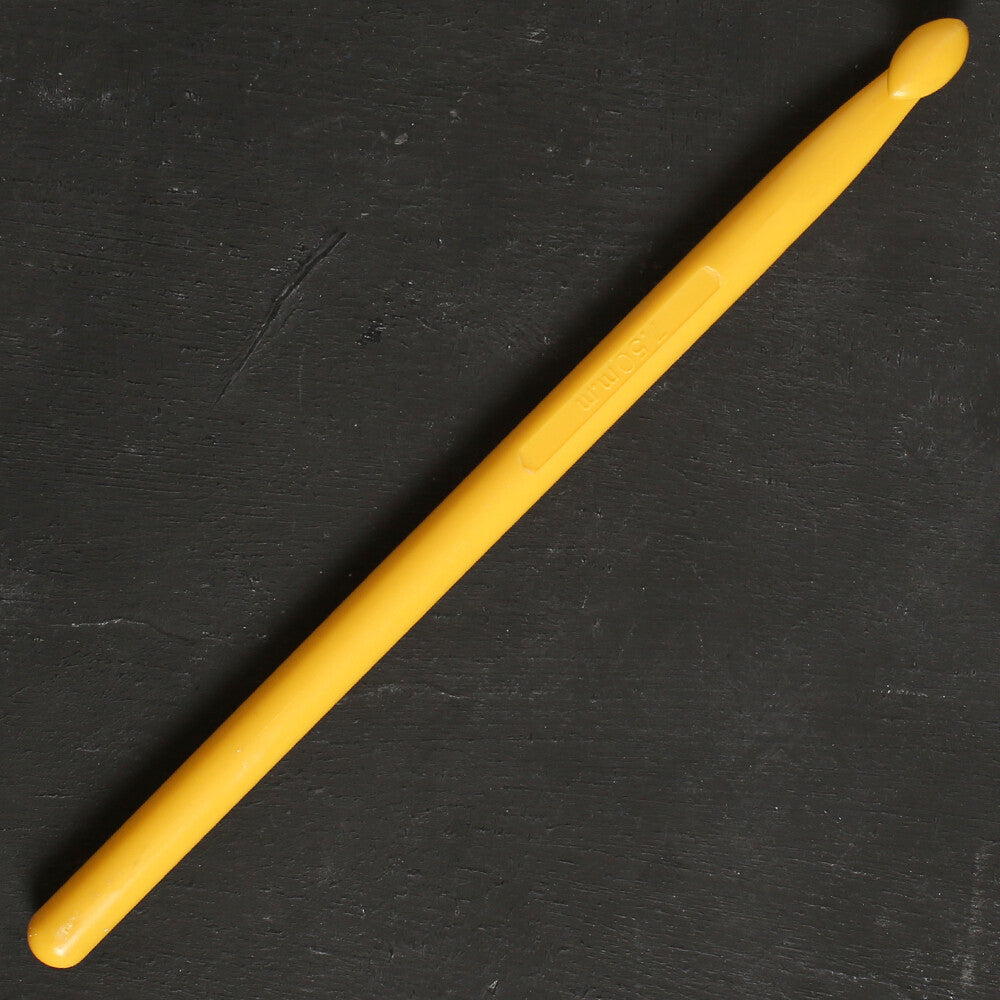 Pony Colour 7.5 mm 15 cm Plastic Crochet Hook, Yellow - 44366