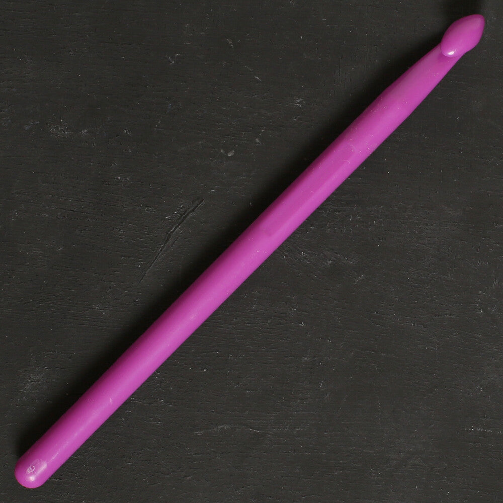 Pony Colour 8 mm 15 cm Plastic Crochet Hook, Purple - 44367