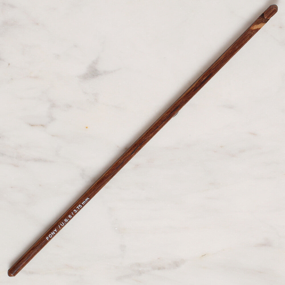 Pony Perfect 3.75 mm 15 cm Wooden Crochet Hook - 46008