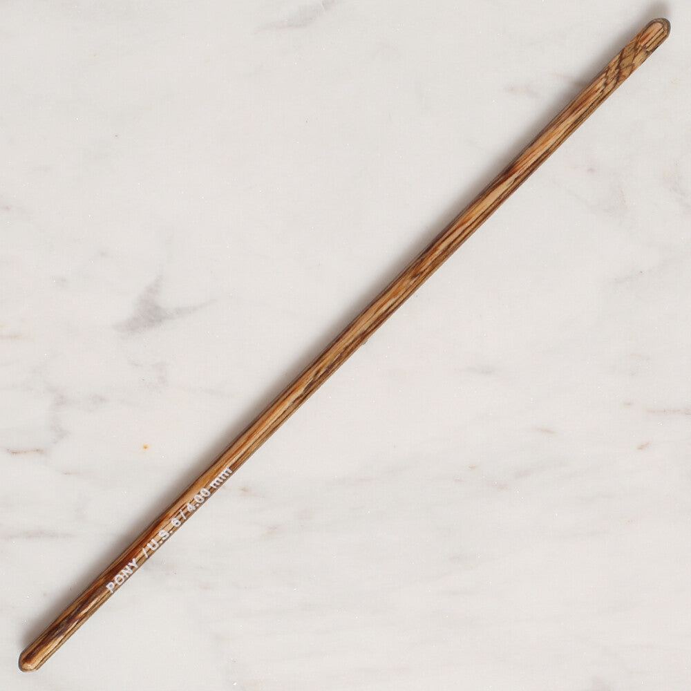 Pony Perfect 4 mm 15 cm Wooden Crochet Hook - 46009