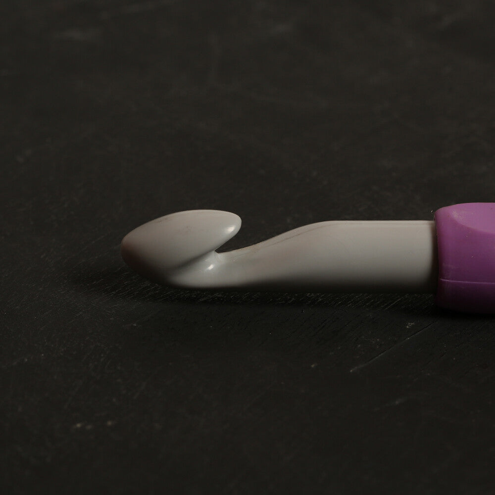 Pony Easy Grip 15 mm 17 cm Soft Handled Crochet Hook, Purple - 56816