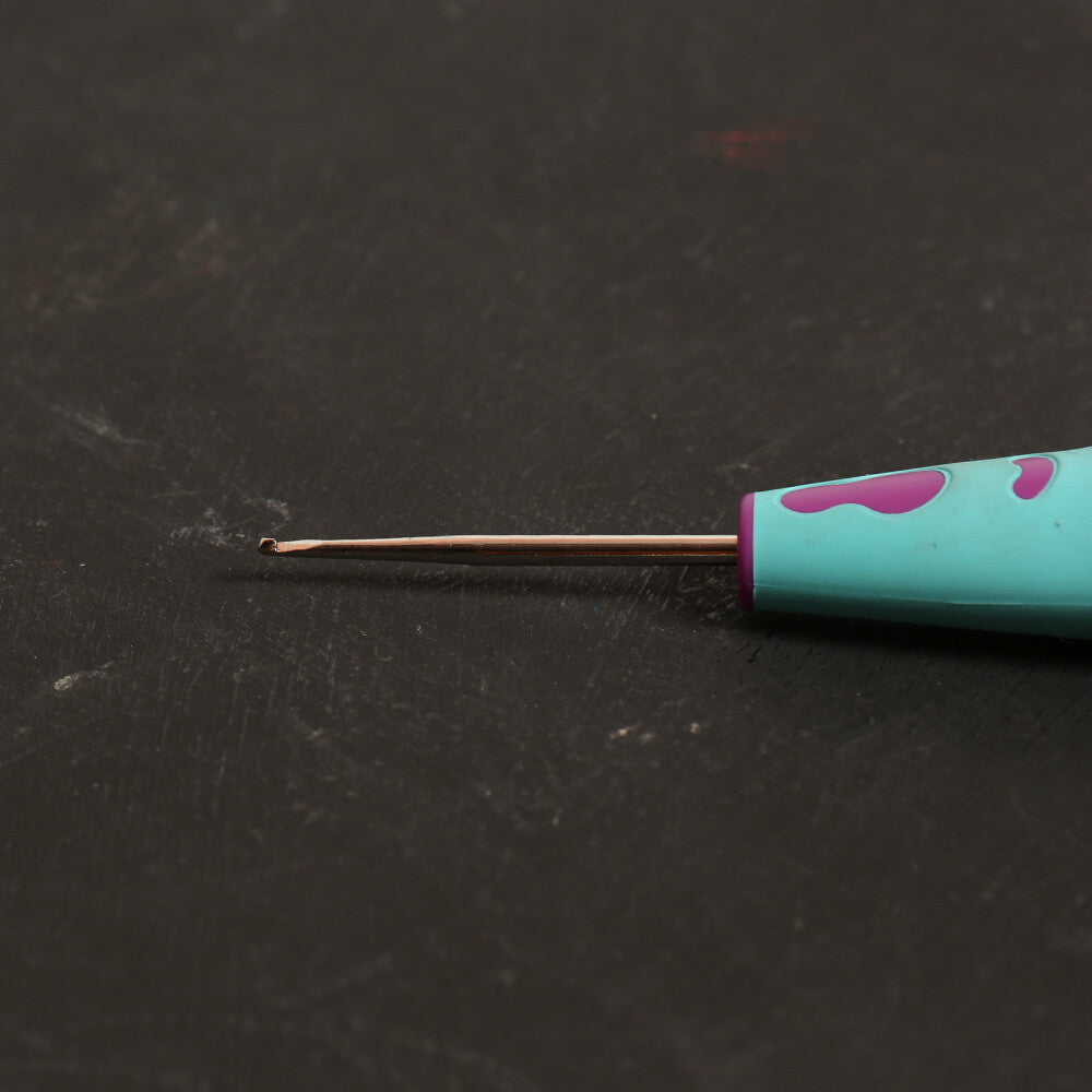 Pony 1.5 mm 13 cm Metal Lace Crochet Hook with Soft Ergonomic Handle - 59705