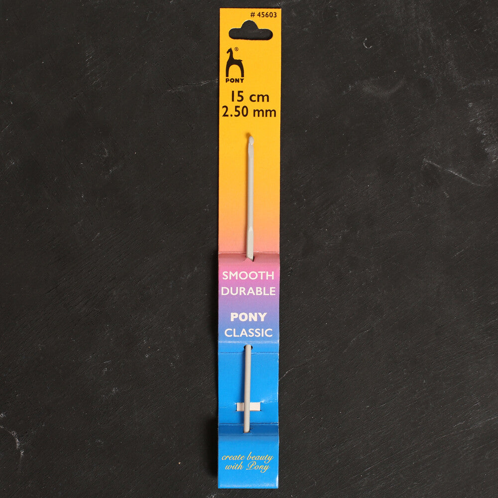 Pony 2.5 mm 15 cm Aluminium Crochet Hook - 45603
