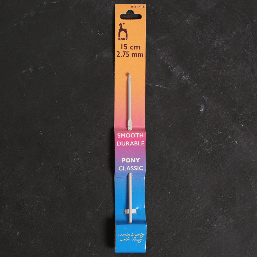 Pony 2.75 mm 15 cm Aluminium Crochet Hook - 45604