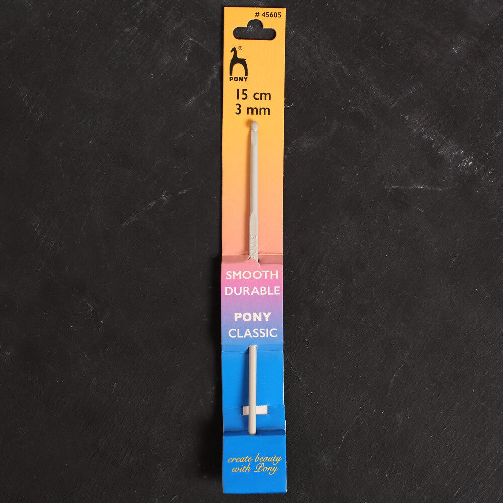 Pony 3 mm 15 cm Aluminium Crochet Hook - 45605