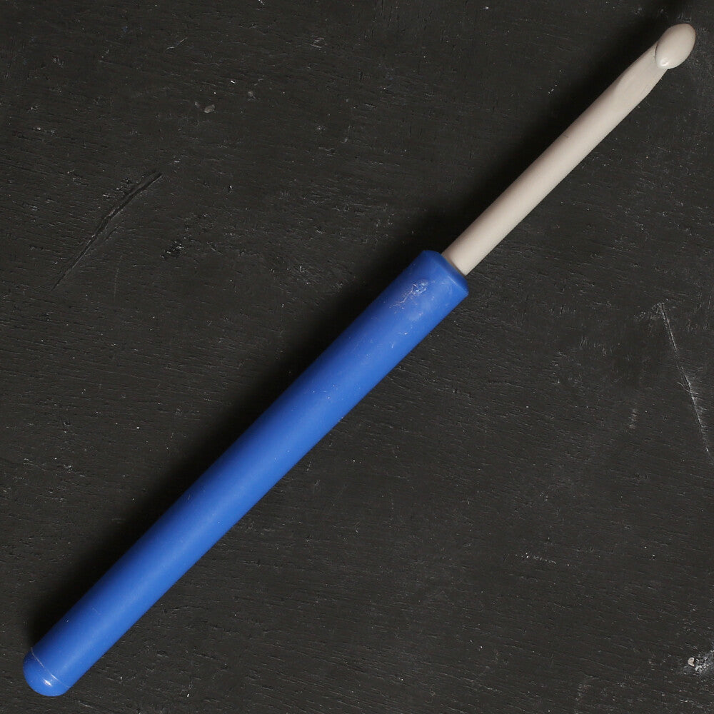 Pony 5 mm 14 cm Aluminium Crochet Hook with Handle, Blue - 46607