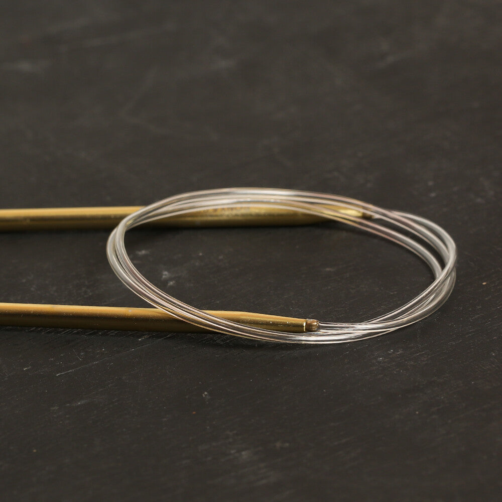 Pony Colour Smooth Durable 80 cm 5mm Circular Knitting Needle, Yellow - 48411