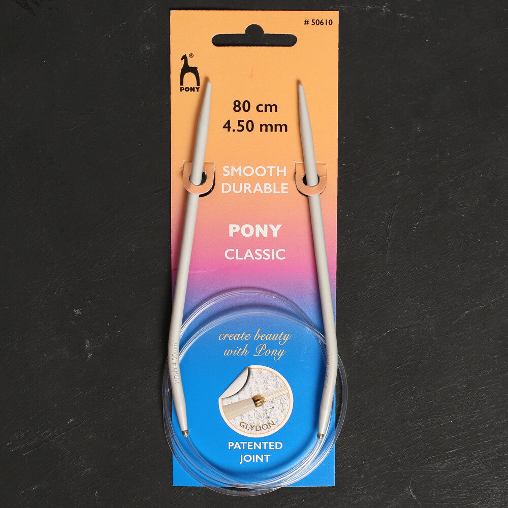Pony 4.5 mm 80 cm Glydon Joint Aluminium Circular Needle - 50610