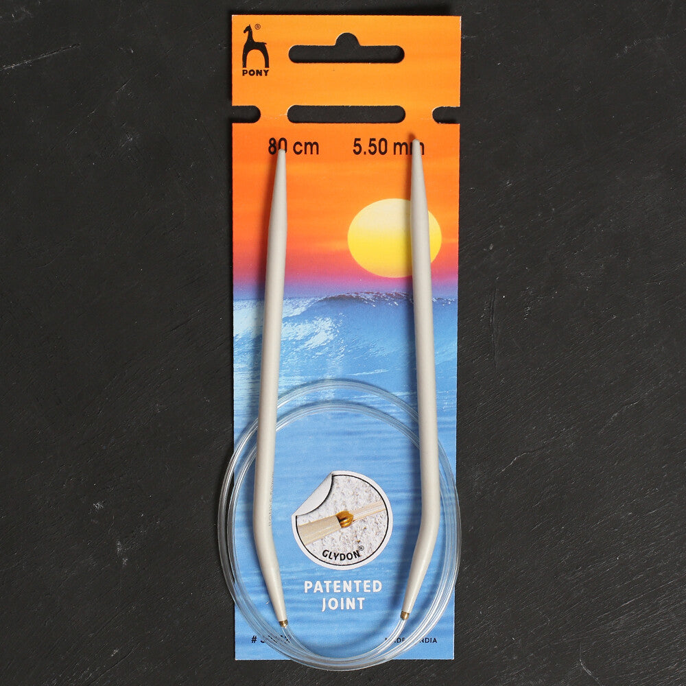 Pony 5.5 mm 80 cm Glydon Joint Aluminium Circular Needle - 50612