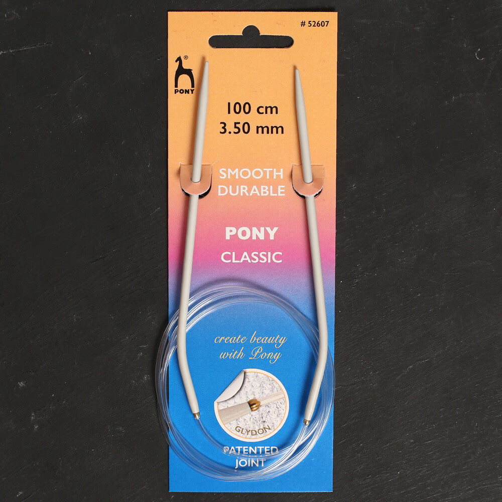 Pony 3.5 mm 100 cm Glydon Joint Aluminium Circular Needle - 52607