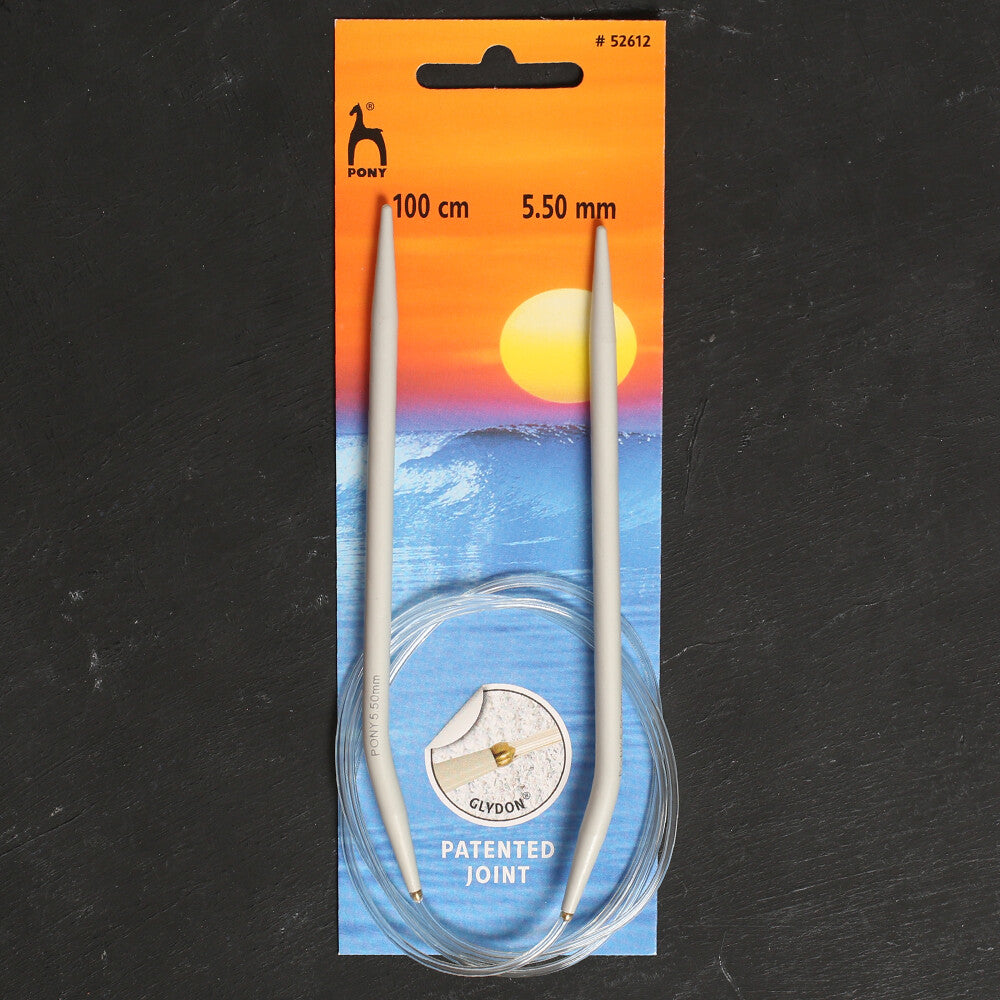 Pony 5.5 mm 100 cm Glydon Joint Aluminium Circular Needle - 52612