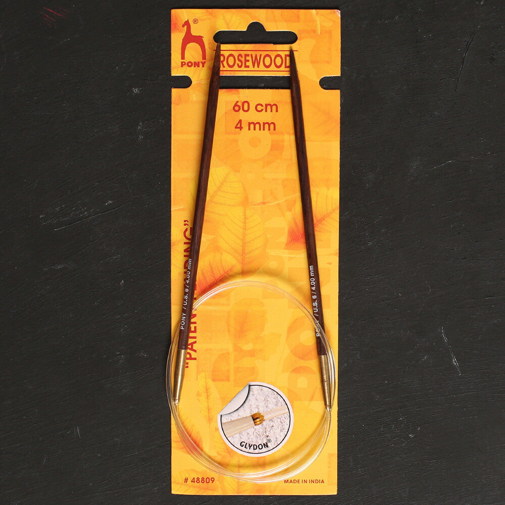 Pony Rosewood 4 mm 60 cm Circular Needle - 48809