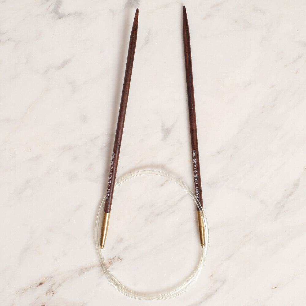 Pony Rosewood 4 mm 60 cm Circular Needle - 48809