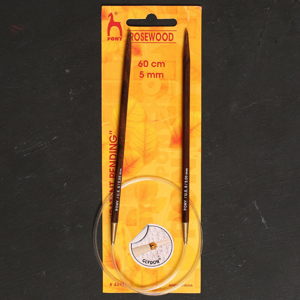 Pony Rosewood 5 mm 60 cm Circular Needle - 48811