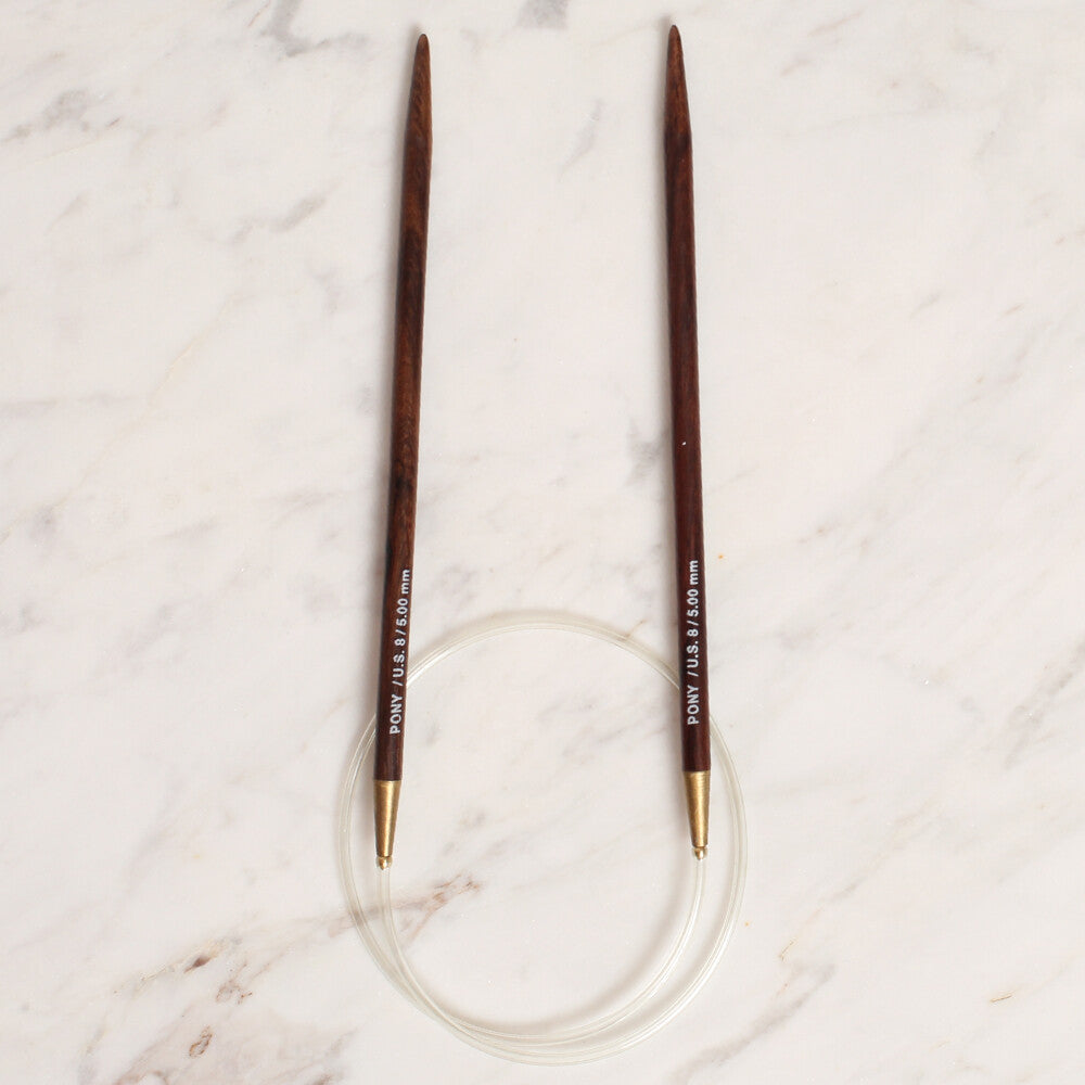 Pony Rosewood 5 mm 60 cm Circular Needle - 48811
