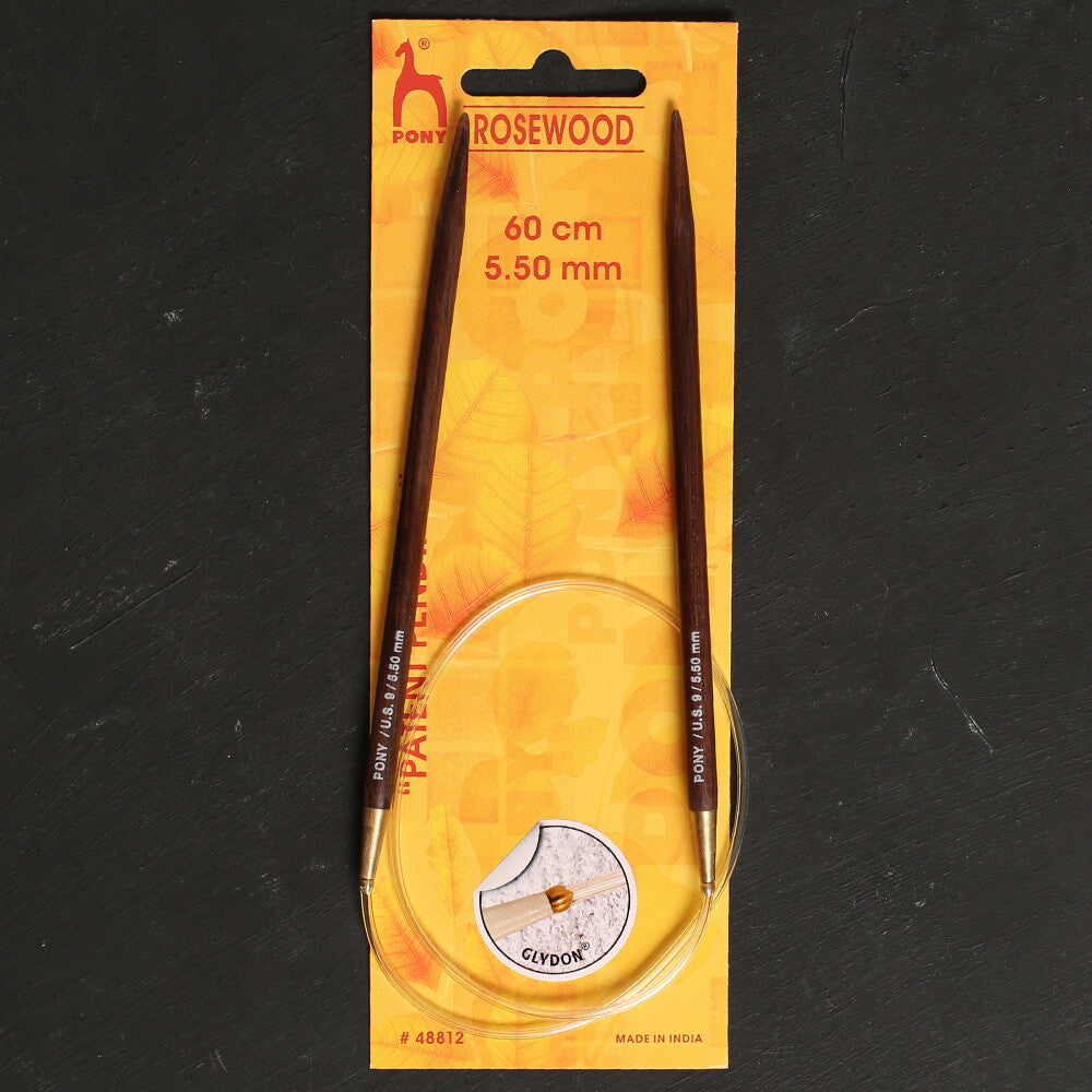 Pony Rosewood 5.5 mm 60 cm Circular Needle - 48812