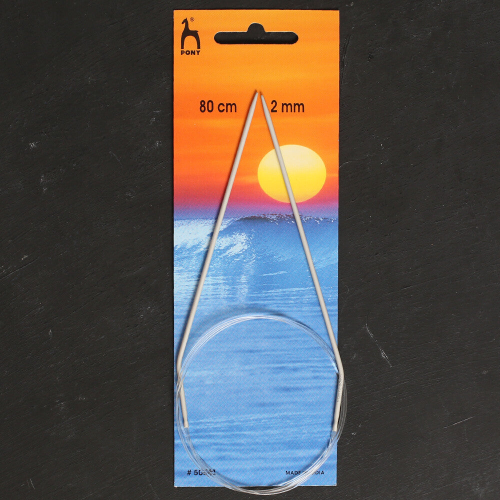 Pony 2 Mm 80 Cm Aluminium Circular Needle - 50601