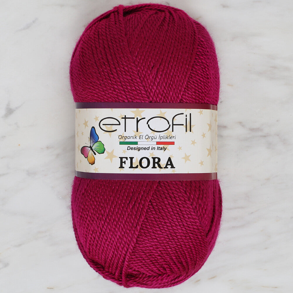 Etrofil Flora Knitting Yarn, Plum - 73049