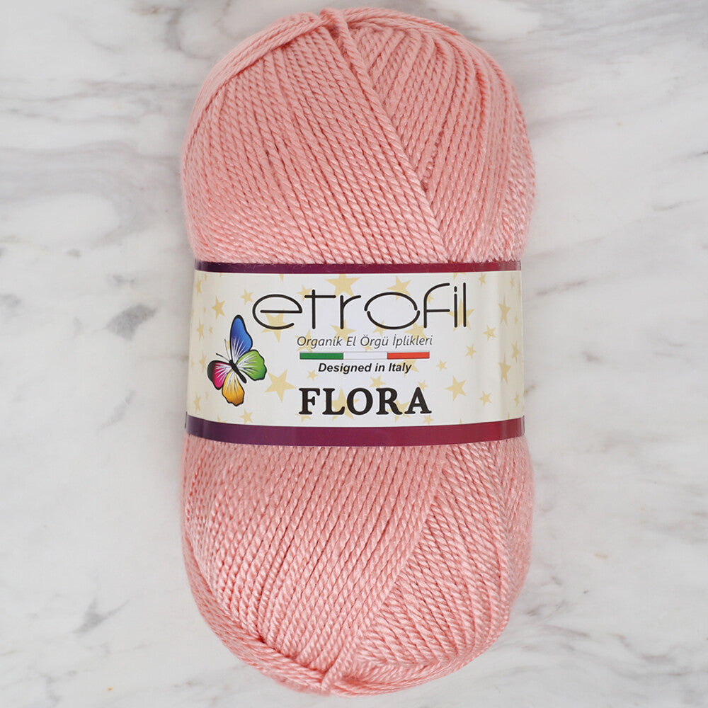 Etrofil Flora Knitting Yarn, Powder Pink - 73033