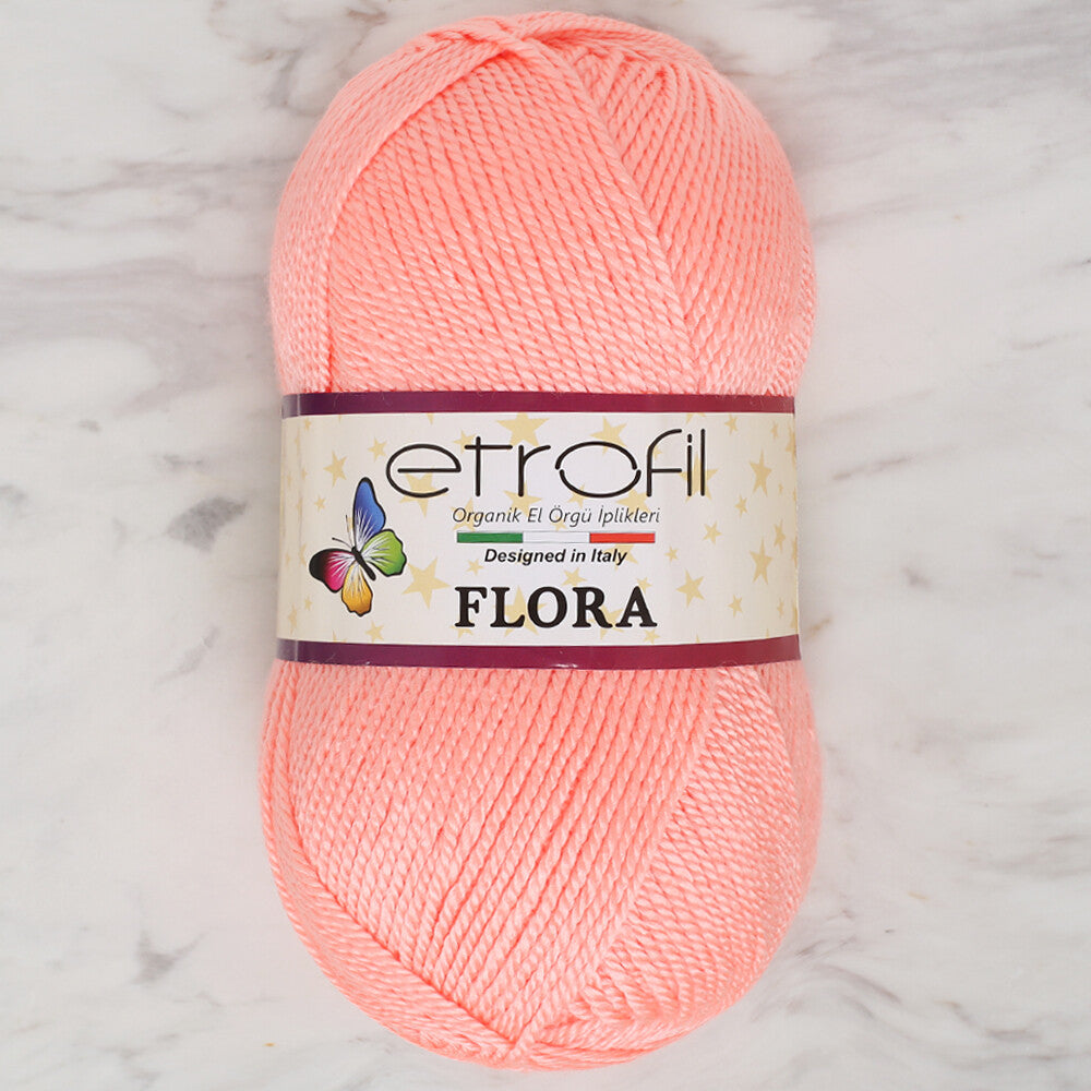 Etrofil Flora Knitting Yarn, Pinkish Orange - 72004