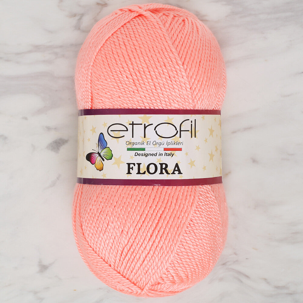 Etrofil Flora Knitting Yarn, Pinkish Orange - 72004