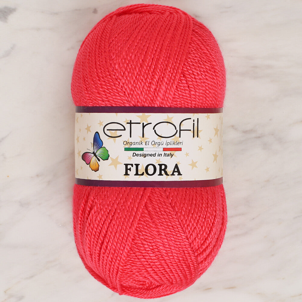 Etrofil Flora Knitting Yarn, Vermilion - 73030