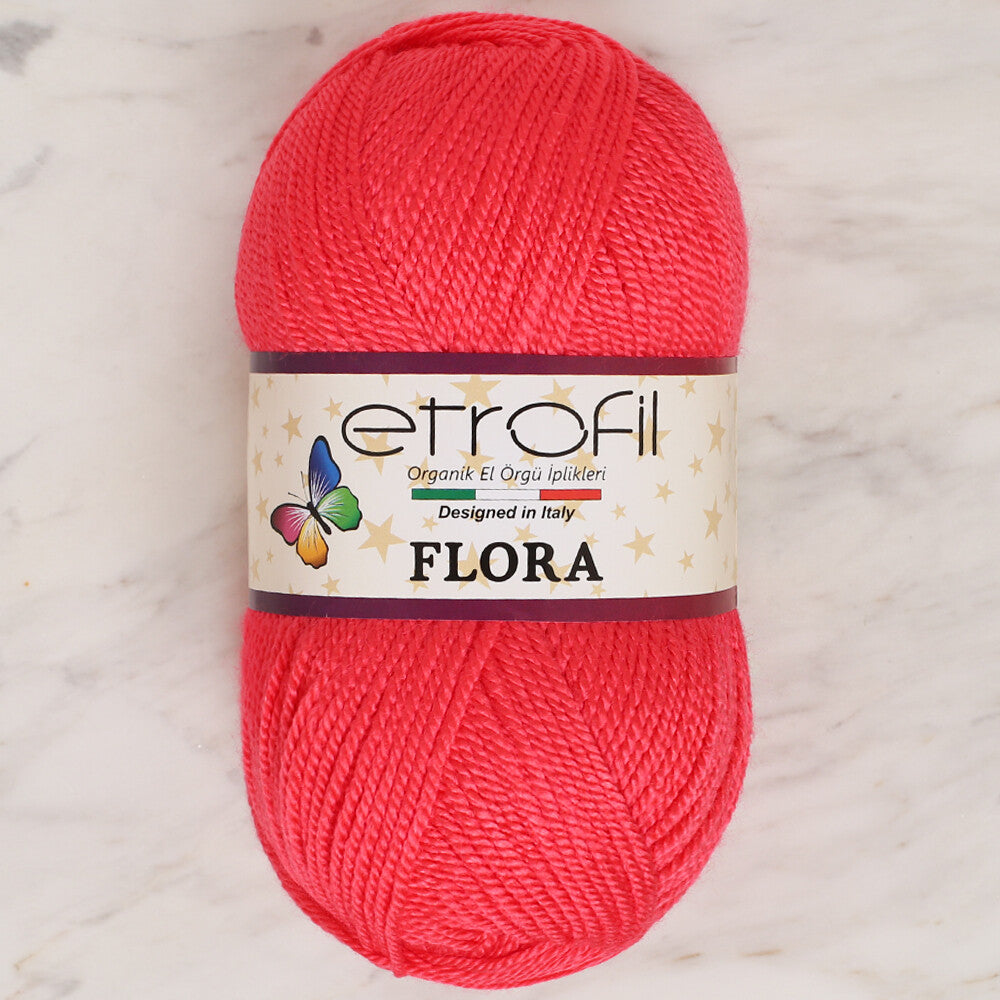 Etrofil Flora Knitting Yarn, Vermilion - 73030