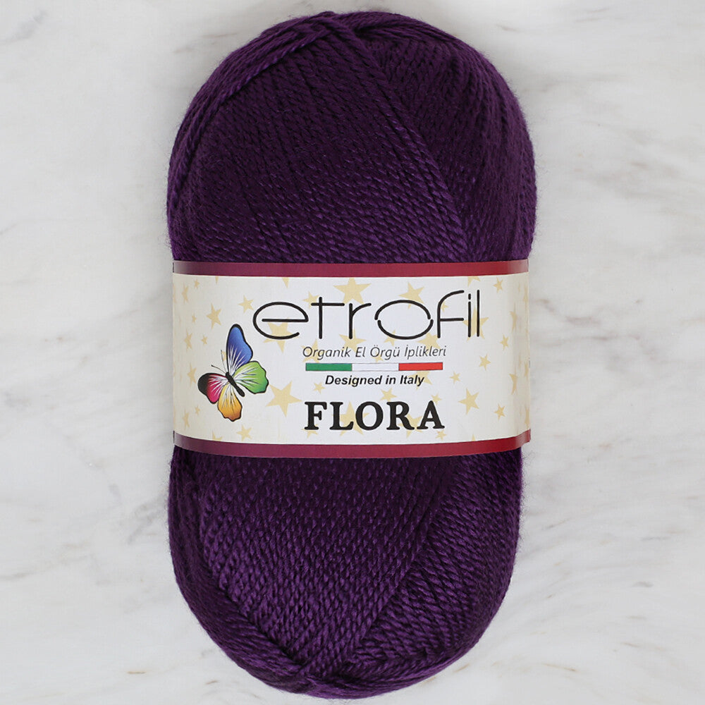Etrofil Flora Knitting Yarn, Purple - 70662