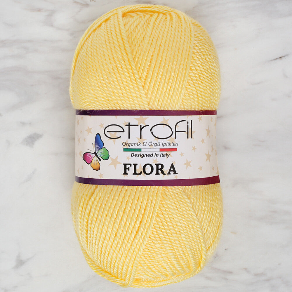 Etrofil Flora Knitting Yarn, Yellow - 72001