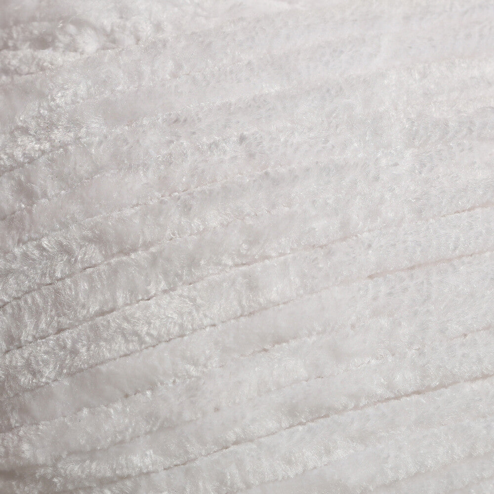Etrofil Yonca Chenille Yarn, White - 70136