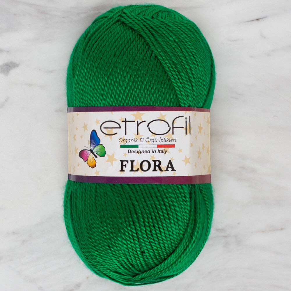 Etrofil Flora Knitting Yarn, Green - 70489