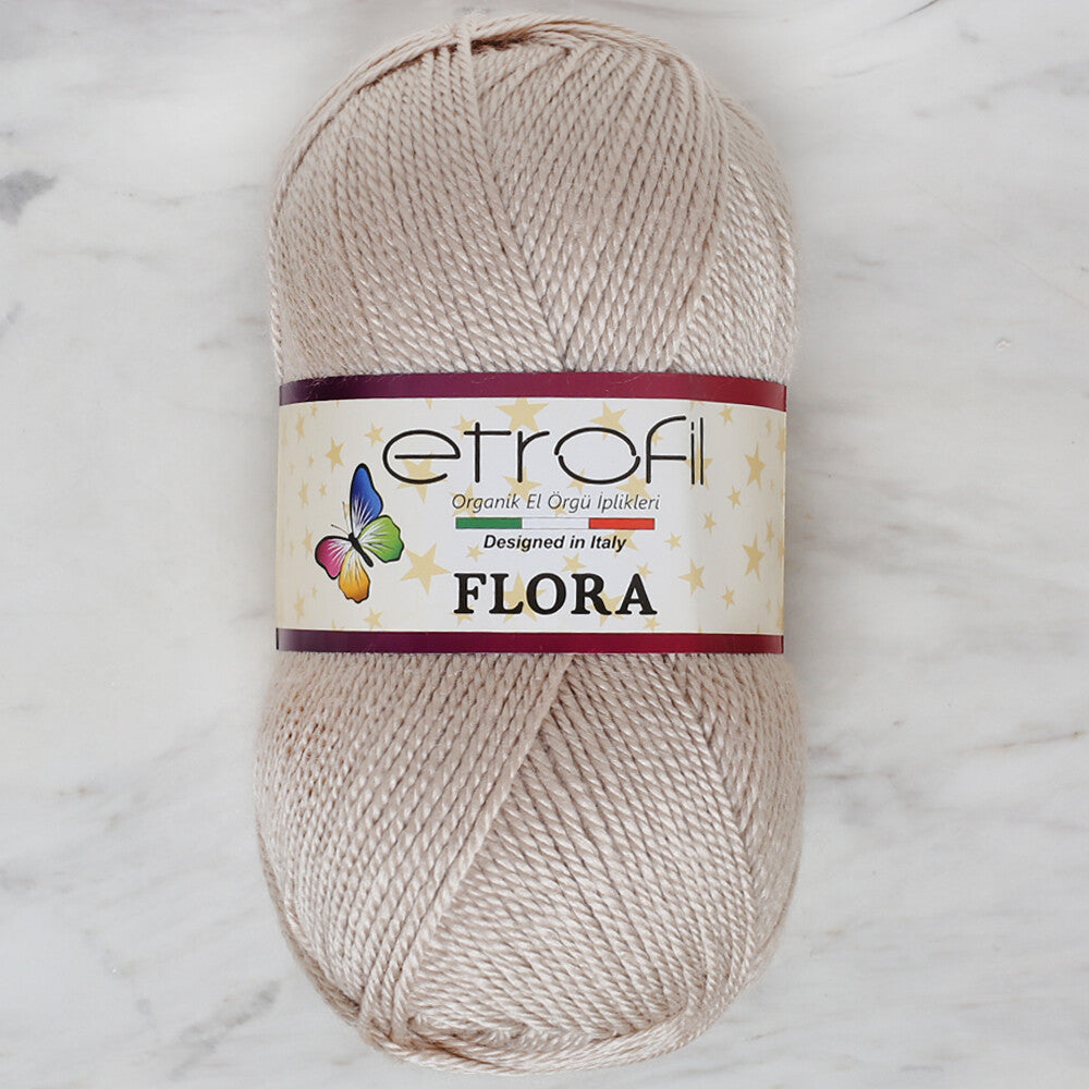 Etrofil Flora Knitting Yarn, Light Beige - 70765