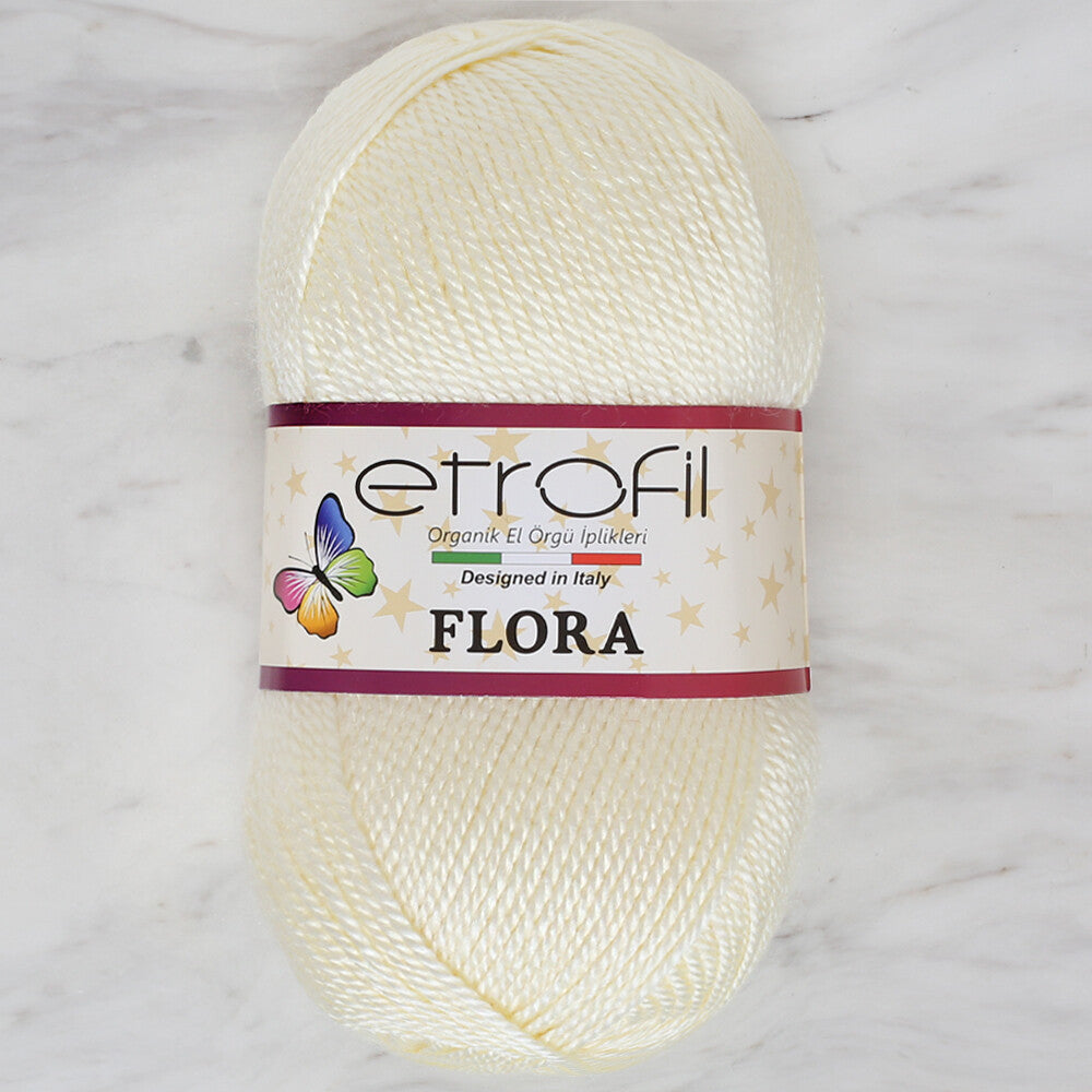 Etrofil Flora Knitting Yarn, Cream - 70299