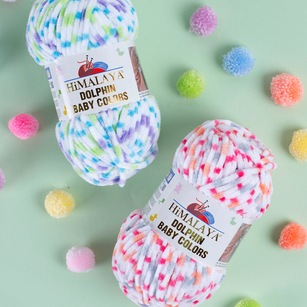 Himalaya Dolphin Baby Colors Chenille Yarn, Variegated - 80410