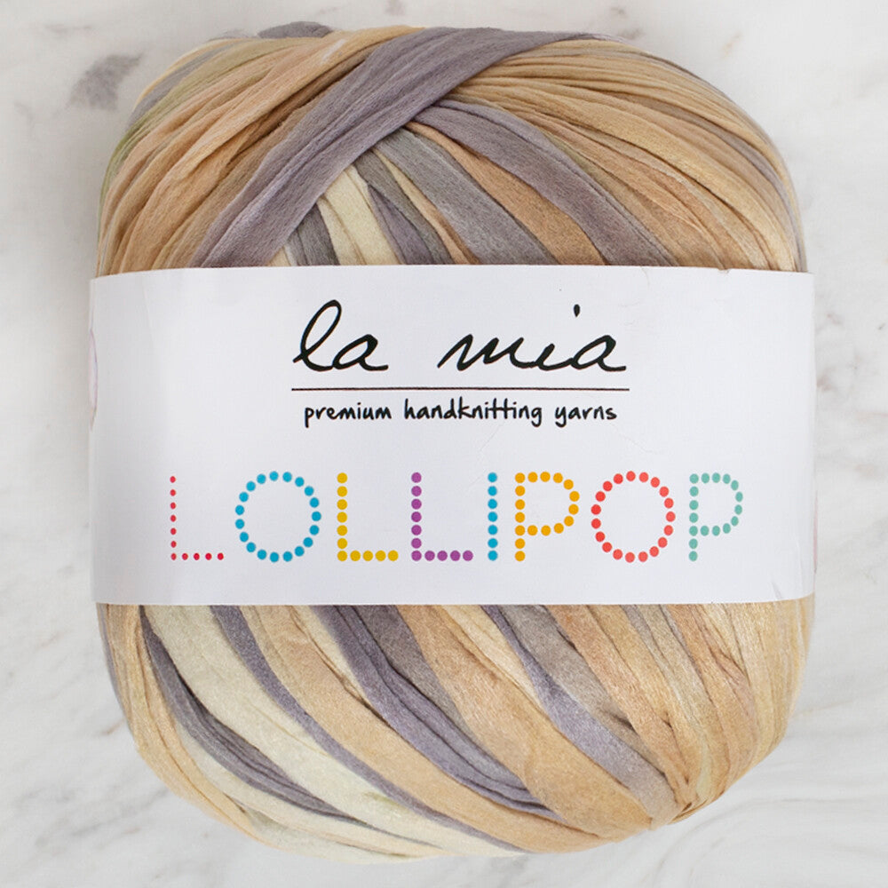 La Mia Lollipop Variegated Tape Yarn - L013