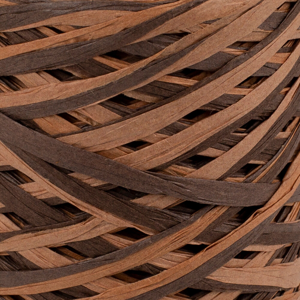 Loren Natural Raffia Paper Yarn, Variegated, 50 gr