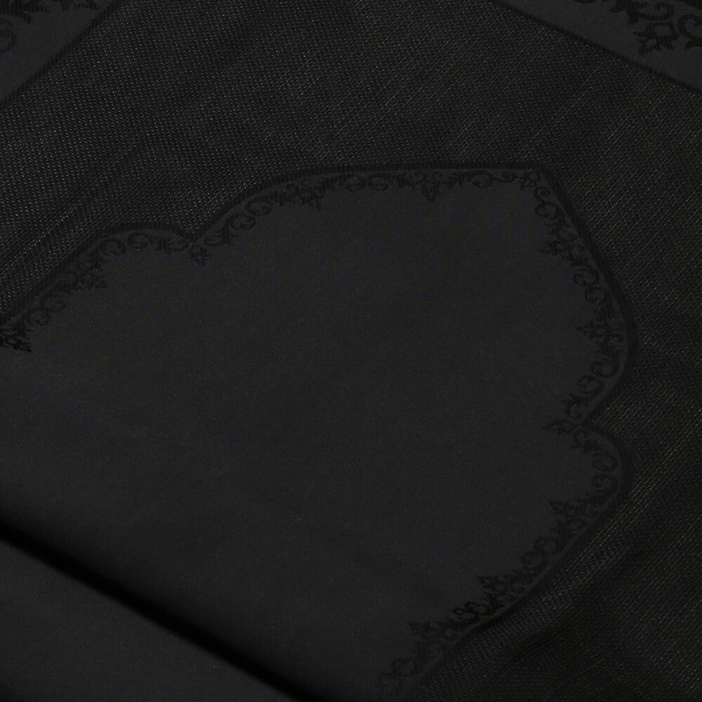 Loren Embroidery Fabric - Black