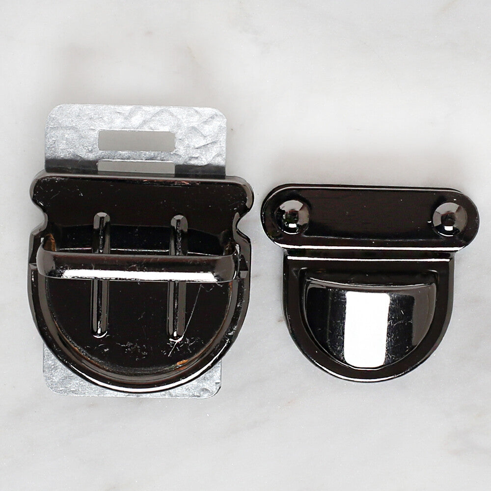 Loren Metal Bag Tuck Lock, Black